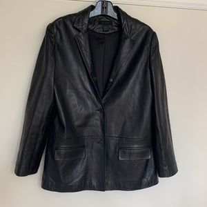 Black Leather Jacket by The Limited Size L